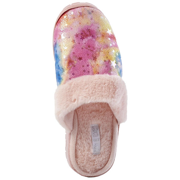 Womens Chatties Shimmer Star Scuff Slippers