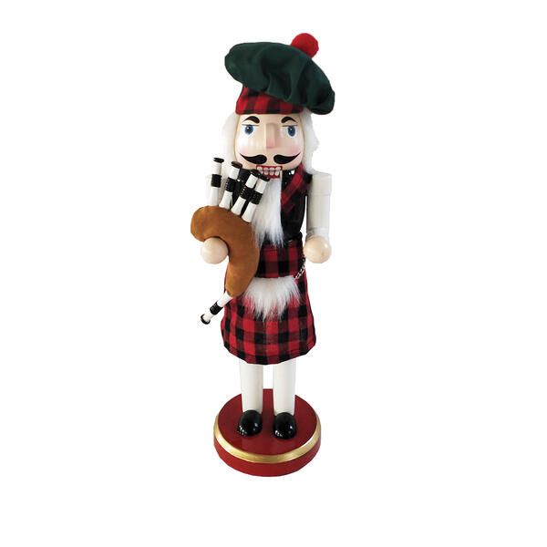 Santa's Workshop 14in. Scottish Bagpiper Nutcracker - image 