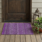 HomeRoots Eggplant Striped Non Skid Indoor Outdoor Accent Rug - image 1
