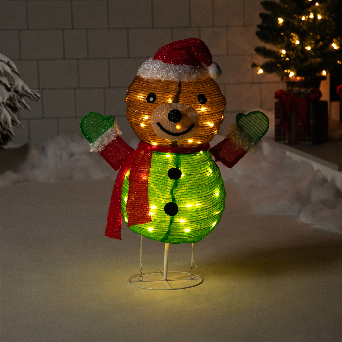 Northlight Pop-up Bear in Santa Hat Outdoor Christmas Decor
