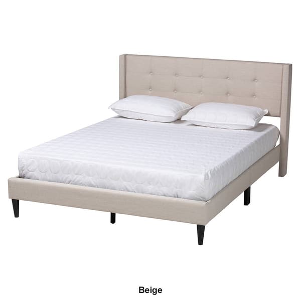 Baxton Studio Casol Modern Fabric Upholstered Queen Platform Bed