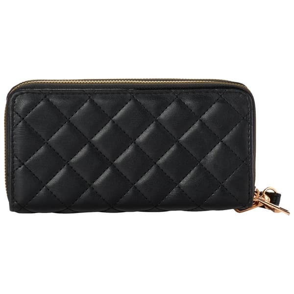 Womens Deluxity Quilted Double Zip Wallet