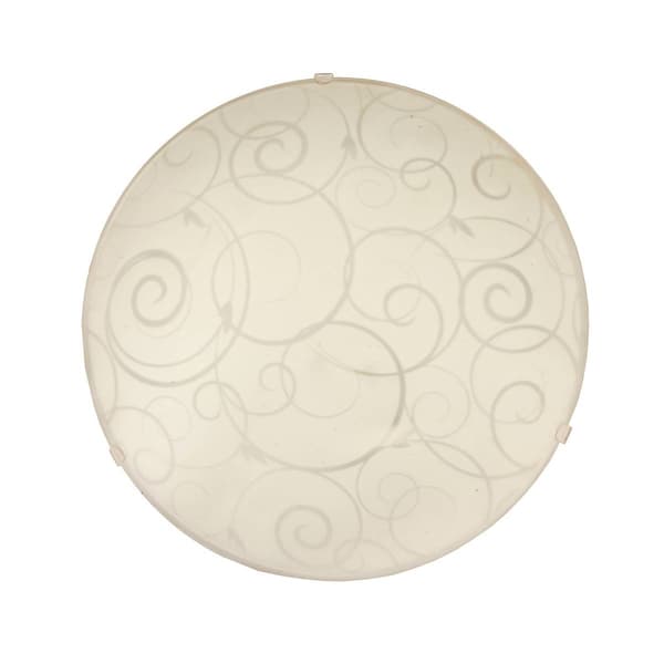 Simple Designs Round Flushmount Scroll Swirl Design Ceiling Light