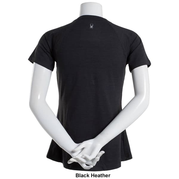 Womens Spyder Short Sleeve Peached Crew Neck Tee