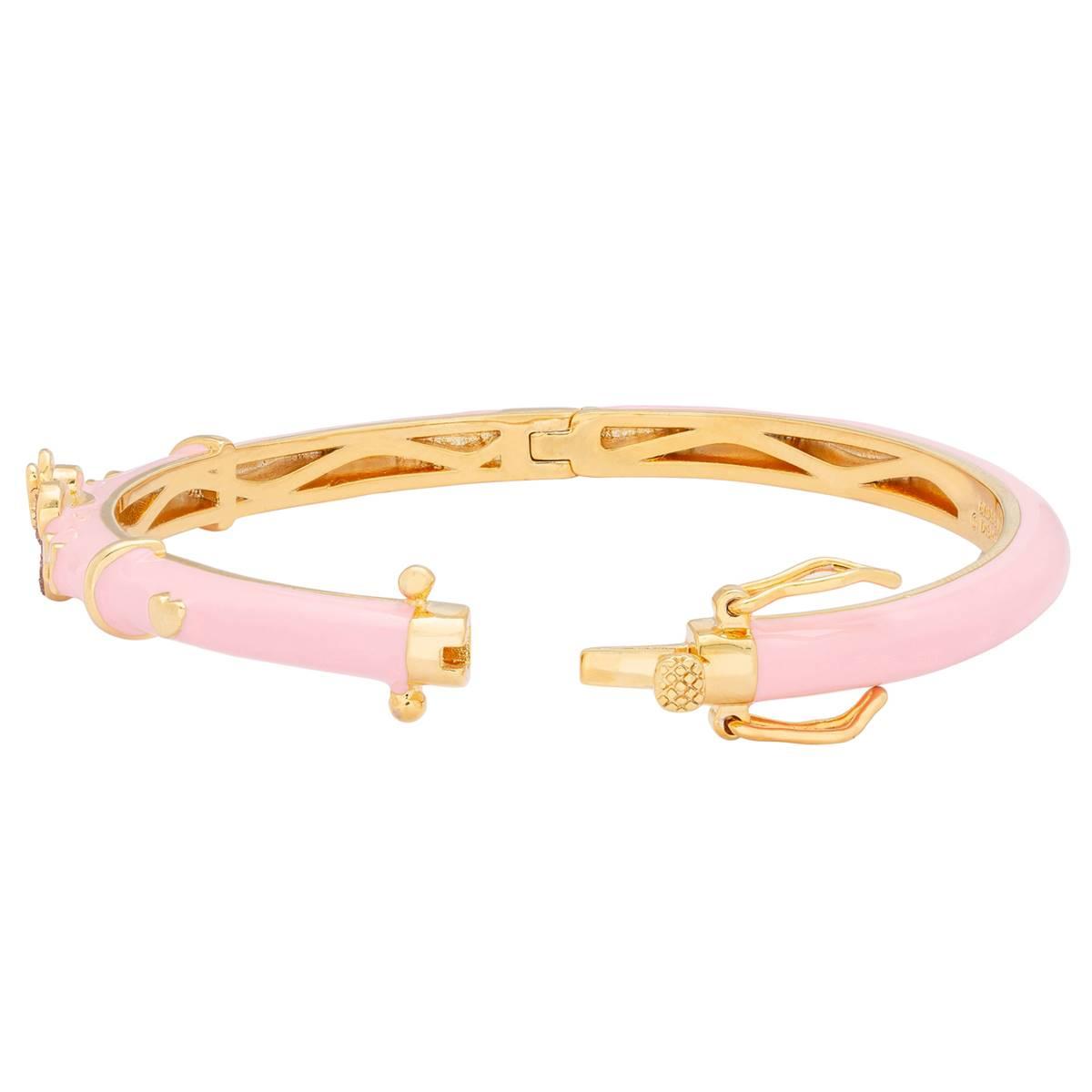 Disney Yellow Gold Plated Minnie Mouse Bangle Bracelet