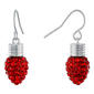 Athra Red Crystal Christmas Light Bulb Drop Earrings - image 1
