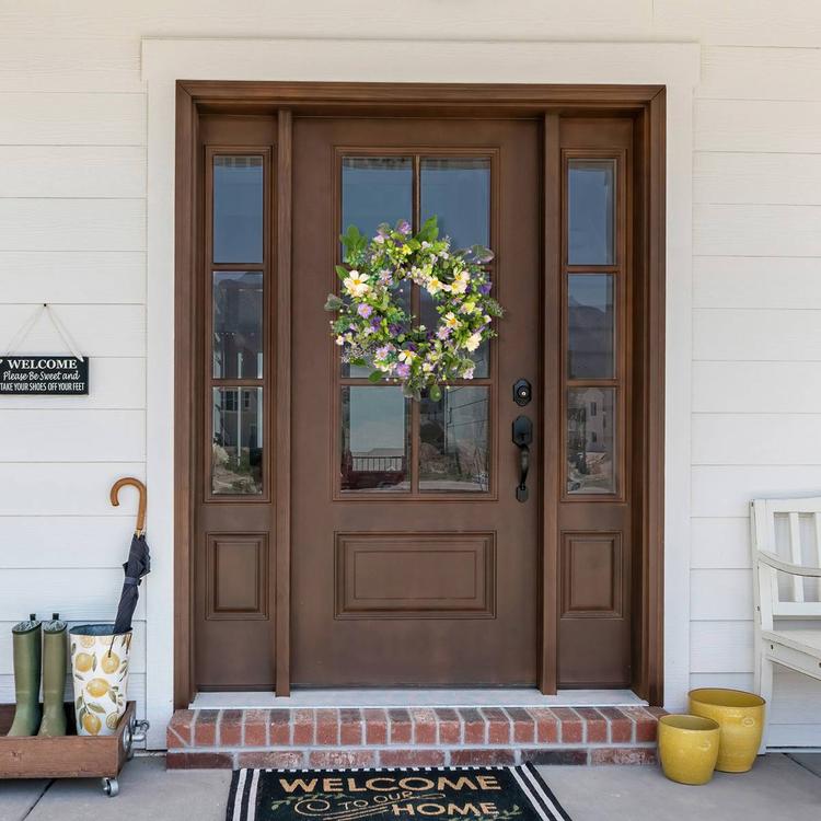Northlight Seasonal Artificial Daisy & Mixed Foliage Wreath