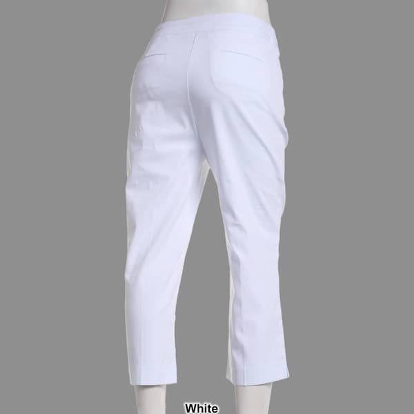 Womens Briggs Solid Millenium Basic Welt Pocket Capris