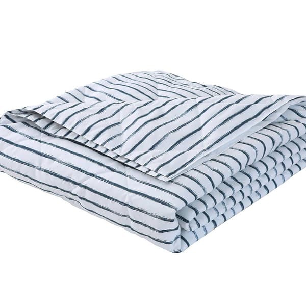 St. James Home Soft Cover Nano Feather Filled Stripe Blanket