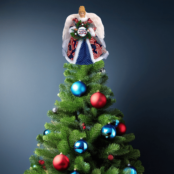 Santa''s Workshop 14in. 250th Celebration Angel Tree Topper