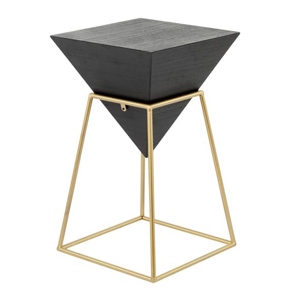 9th & Pike® Black Wood Modern Accent Table