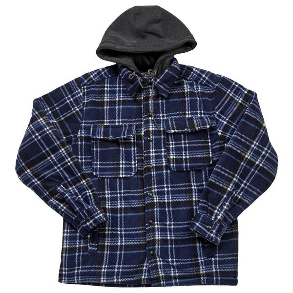 Young Mens Architect&#40;R&#41; Jean Co. Nordic Plaid Hooded Jacket - Blue - image 