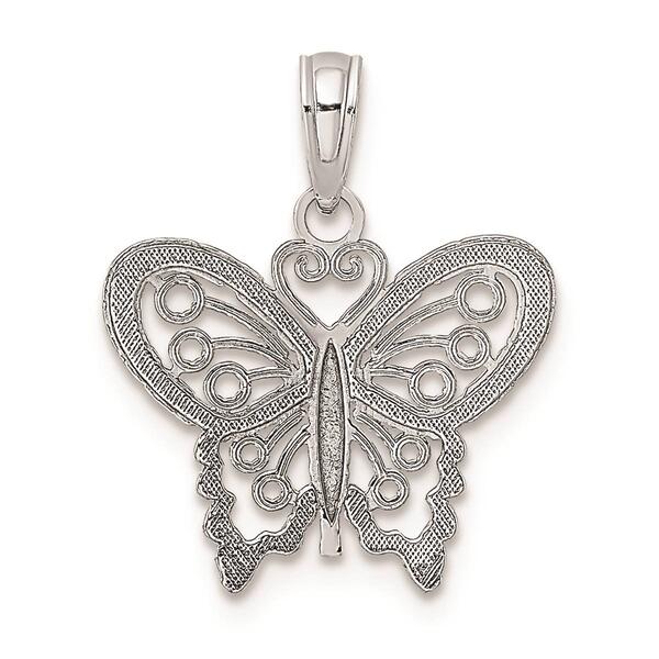 Gold Classics&#8482; 14kt. White Gold Polished Butterfly Charm