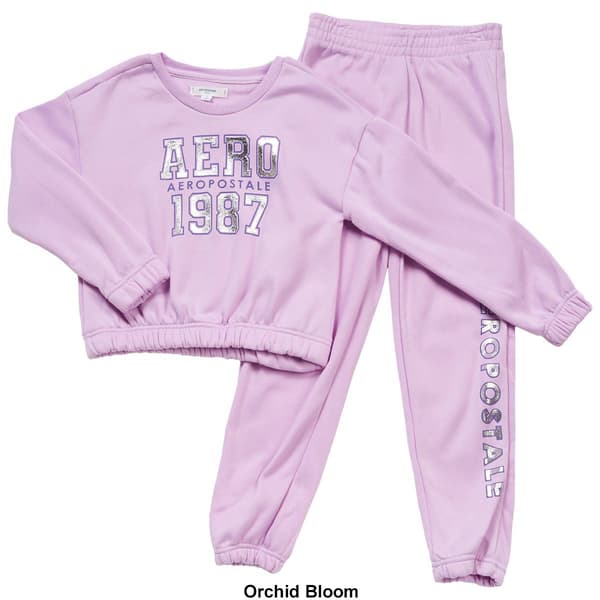 Girls &#40;7-12&#41; Aeropostale Solid 1987 Sweatshirt & Joggers Set