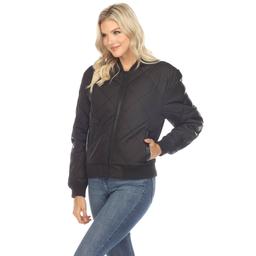 Womens White Mark Diamond Quilted Puffer Jacket