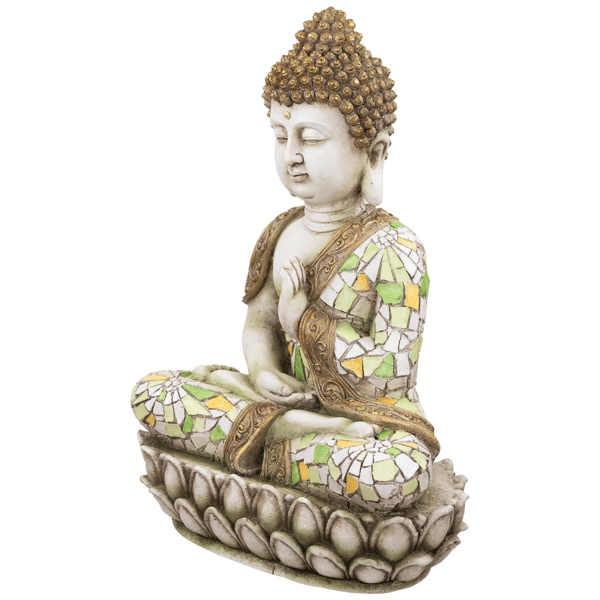 Northlight Meditating Mosaic Buddha Ceramic Garden Statue