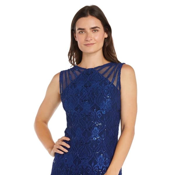 Petite R&M Richards Sleeveless Strappy Mermaid Evening Gown