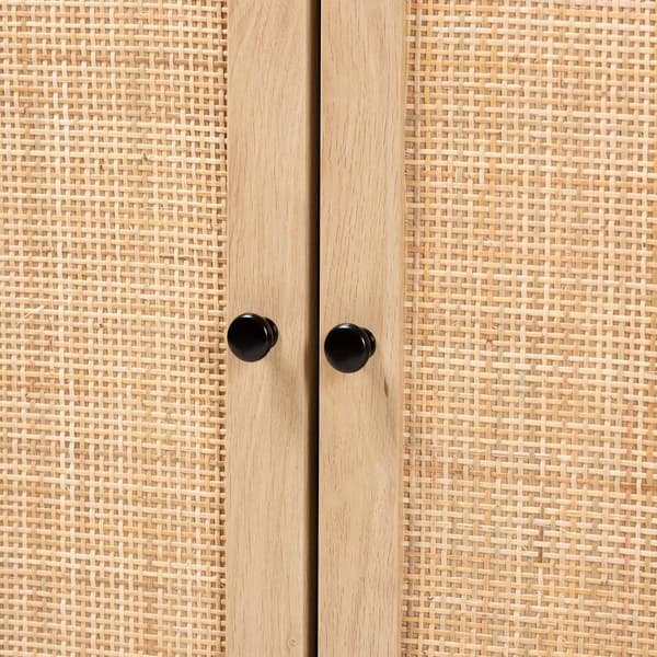 Baxton Studio Declan Espresso Wood 2-Door Storage Cabinet