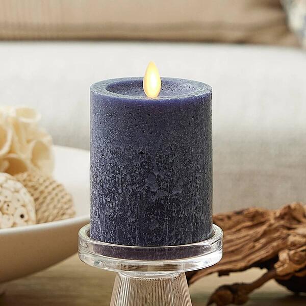 Luminaria 3x4.5 Sea Glass Fameless Pillar Candle - image 