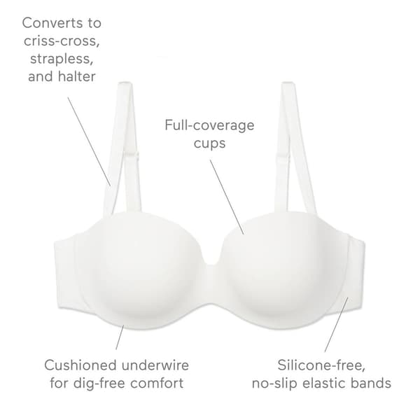 Womens Warner''s Strapless Contour Tailored Underwire Bra RG7791A