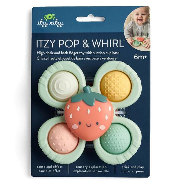 Itzy Ritzy Strawberry Pop & Twirl Fidget Spinner - image 