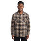Mens Mountain Ridge Flannel Shirt Jacket - Tan/Navy - image 1