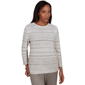 Petite Alfred Dunner Regent Street Sequin Stripe Sweater - image 1