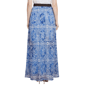 Petite NY Collection Belt Waist Medallion Chiffon Maxi Skirt - image 2