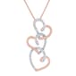 Nova Star(R) Rose Plated Lab Grown Diamond Triple Heart Pendant - image 1