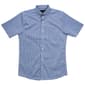 Mens North Hudson Plaid Tuckless Button Down Shirt - Royal - image 1