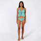 Juniors Mykonos Blue 2pc Tie Front Tankini with Charm - image 1