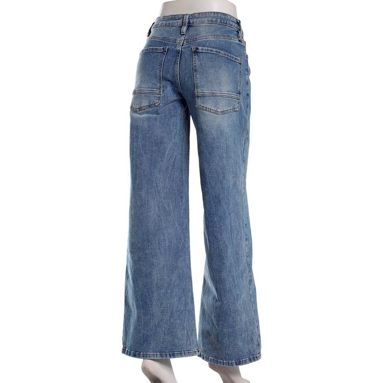 Juniors YMI® Low Rise Wide Leg Butterfly Chain Jeans