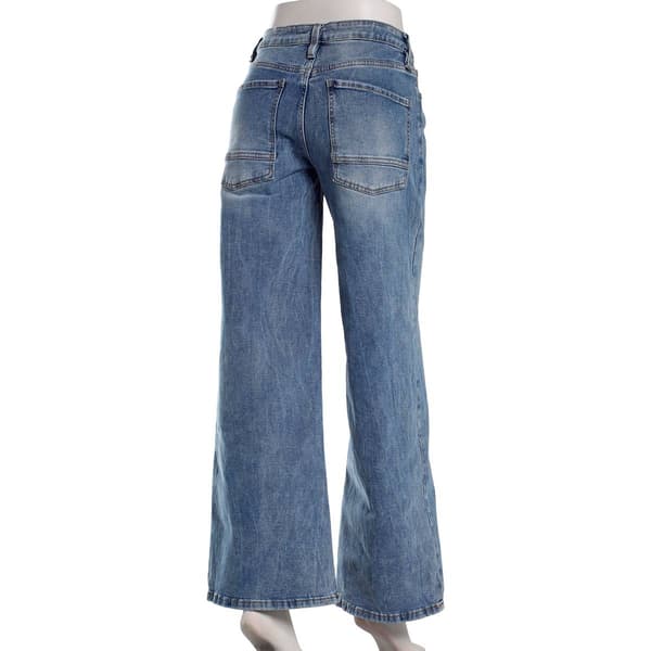 Juniors YMI® Low Rise Wide Leg Butterfly Chain Jeans