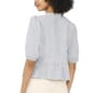 Womens Cece Elbow Sleeve Bow Front Stripe Blouse - image 2