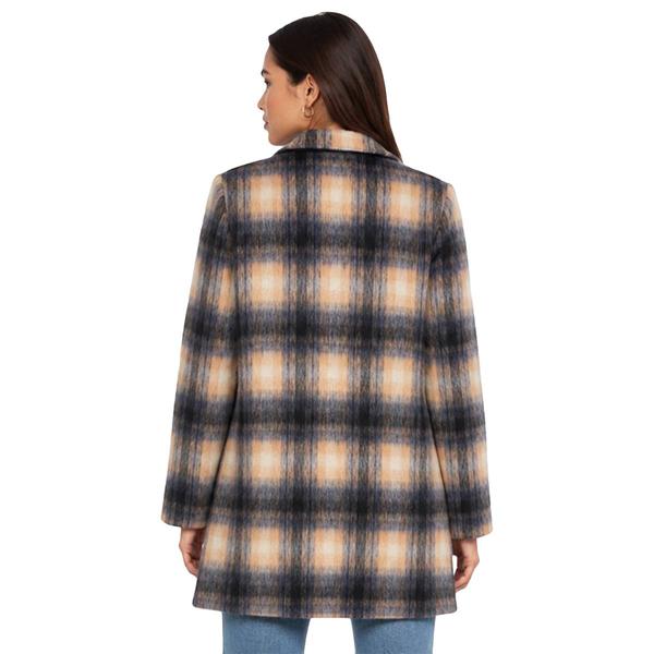 Womens Maralyn & Me Faux Wool Coat with Notch Collar