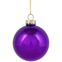 Northlight 9ct. Purple 2-Finish Glass Ball Christmas Ornaments