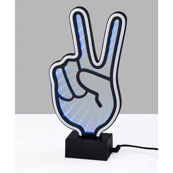 Simplee Adesso Infinity Neon Peace Sign Table/Wall Lamp