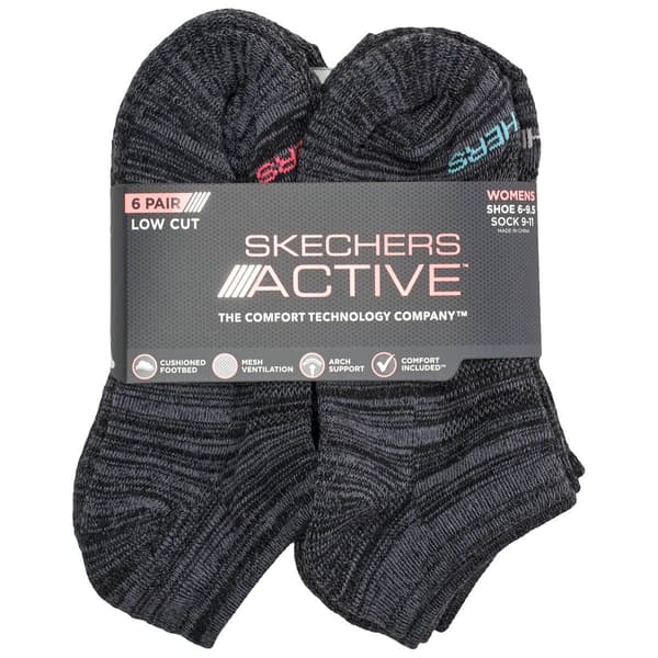 Womens Skechers 6pk. Terry Low Cut Socks