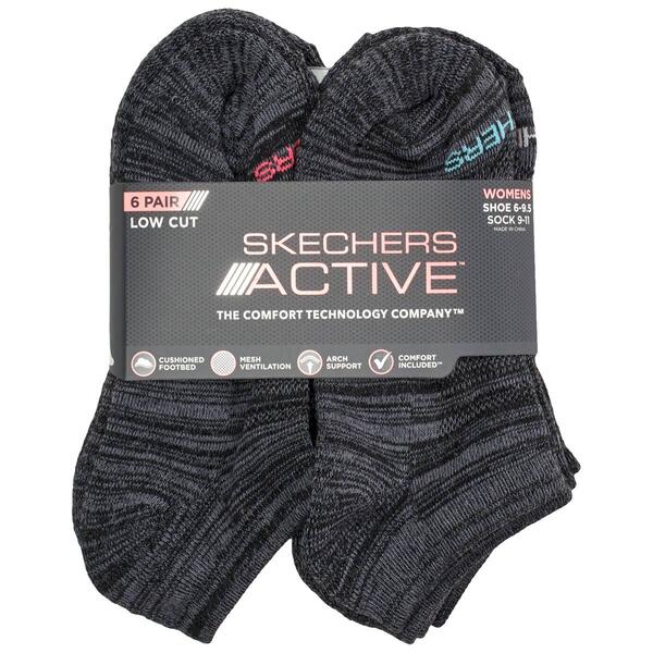 Womens Skechers 6pk. Terry Low Cut Socks - image 