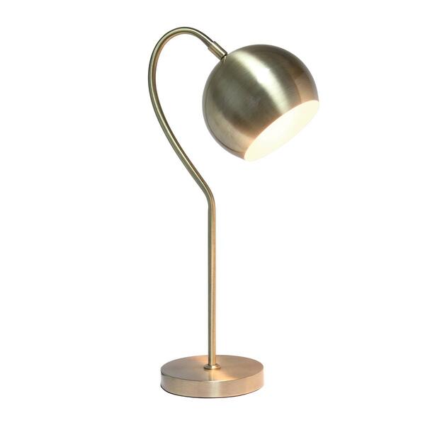 Lalia Home Studio Loft Mid Century Curved Table Lamp w/Dome Shade - image 