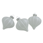 Northlight 3ct. Matte Frosted Glitter Stripes Onion Ornaments - image 2
