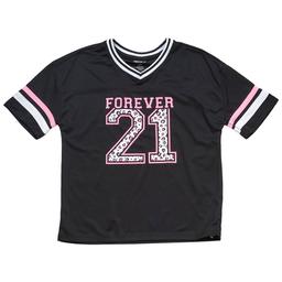 Girls (7-12) Forever 21 Short Sleeve Oversized Leopard Jersey