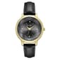 Womens Jessica Simpson Gold-Tone Faceted Bezel Watch - JS0109GDBK - image 1