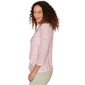 Petite Hearts of Palm Bloom Service 3/4 Sleeve Floral Cardigan - image 4