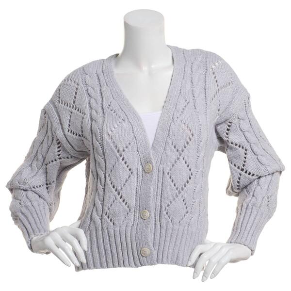 Juniors Pink Rose Better Days Cardigan - image 