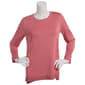 Womens Retrology Crew Neck Button Sleeve Side Slit Sweater - image 16