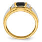 Mens Gentlemen’s Classics™ 14kt. Two Tone Onyx & 1/5 Diamond Ring - image 2