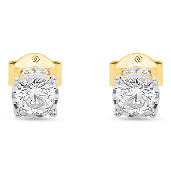 Nova Star&#174; Yellow Gold 1/2ctw. Lab Grown Diamond Stud Earrings