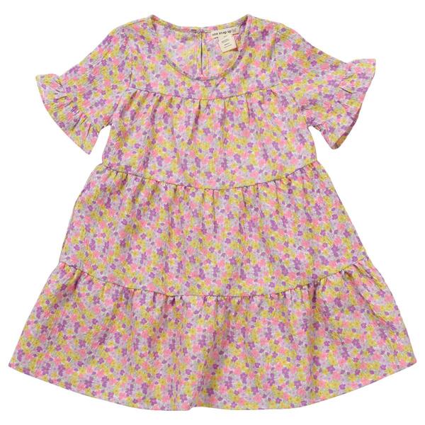 Girls &#40;4-6x&#41; One Step Up Woven Ditsy Crinkle Dress - image 