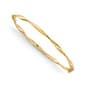 Gold Classics&#40;tm&#41; 14kt. 7in. Polished Twisted Hinged Bangle - image 1